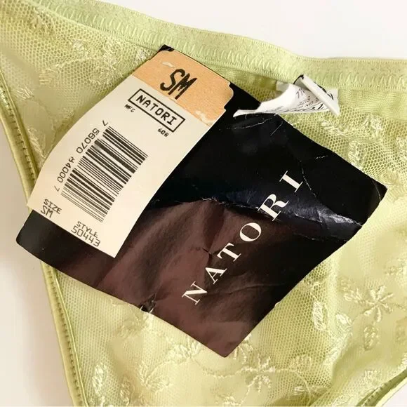 Vintage Lace Thong Panty Lot – Natori & Barely There New With Tags Y2K Lingerie - Picture 7 of 9